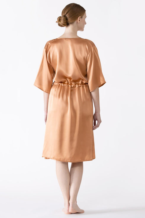 Nk Imode Sierra 3/4 Sleeve Front Tie Silk Robe